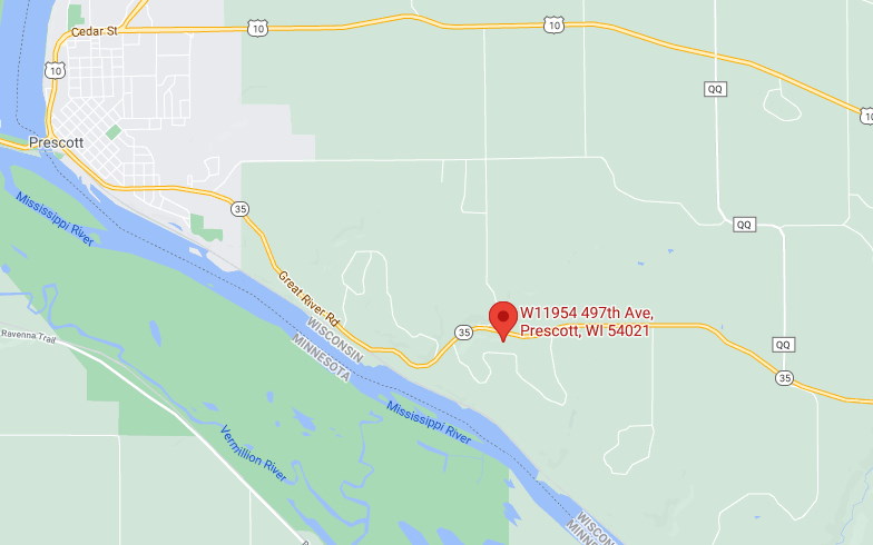 Map image of honey farm's location.